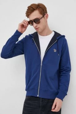 Ανδρικά Με φερμουάρ Βαμβακερή μπλούζα PS Paul Smith ναυτικό μπλε,