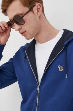 Ανδρικά Με φερμουάρ Βαμβακερή μπλούζα PS Paul Smith ναυτικό μπλε, -Paul Smith (όλες οι μάρκες) Κατάστημα unnamed file 1167