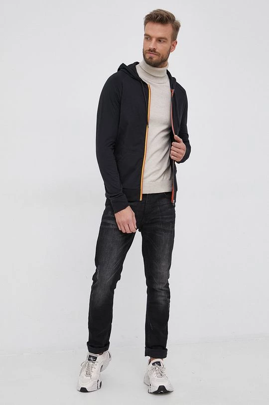 Ανδρικά Με φερμουάρ Βαμβακερή μπλούζα Paul Smith χρώμα: μαύρο 4 Ανδρικά Με φερμουάρ Βαμβακερή μπλούζα Paul Smith χρώμα: μαύρο - Image 2