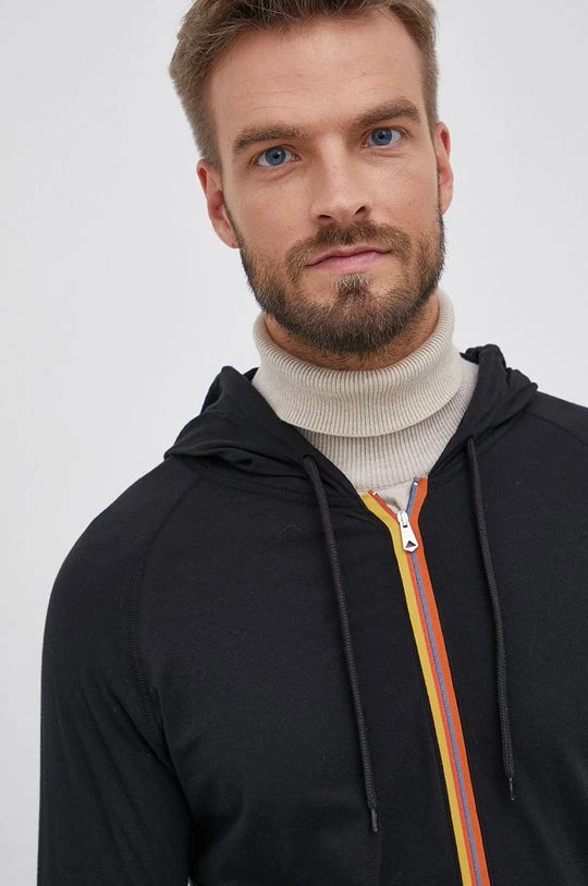 Ανδρικά Με φερμουάρ Βαμβακερή μπλούζα Paul Smith χρώμα: μαύρο 6 Ανδρικά Με φερμουάρ Βαμβακερή μπλούζα Paul Smith χρώμα: μαύρο - Image 4