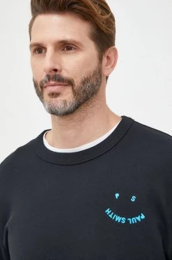 Ανδρικά Χωρίς φερμουάρ Βαμβακερή μπλούζα PS Paul Smith μαύρο,