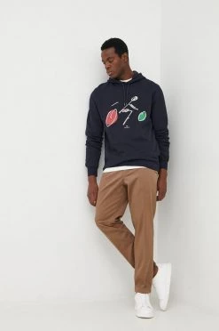 Ανδρικά Χωρίς φερμουάρ Βαμβακερή μπλούζα PS Paul Smith ναυτικό μπλε,