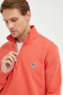 Ανδρικά Χωρίς φερμουάρ Βαμβακερή μπλούζα PS Paul Smith πορτοκαλί,