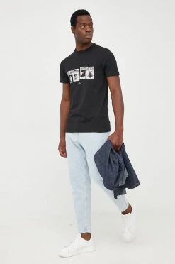 Ανδρικά Μπλουζάκια Βαμβακερό μπλουζάκι PS Paul Smith μαύρο