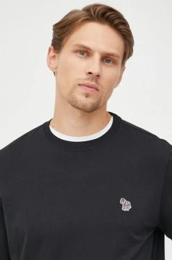 Ανδρικά Μακρυμάνικα Βαμβακερή μπλούζα με μακριά μανίκια PS Paul Smith μαύρο -Paul Smith (όλες οι μάρκες) Κατάστημα unnamed file 727