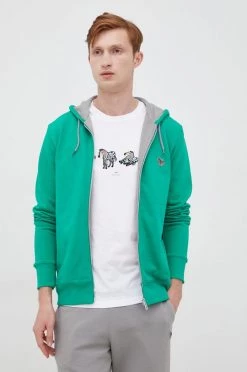 Ανδρικά Με φερμουάρ Βαμβακερή μπλούζα PS Paul Smith πράσινο,