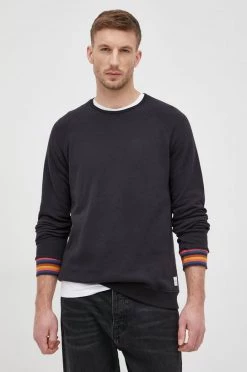 Ανδρικά Χωρίς φερμουάρ Βαμβακερή μπλούζα Paul Smith μαύρο,