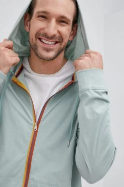 Ανδρικά Με φερμουάρ Βαμβακερή μπλούζα Paul Smith χρώμα: πράσινο -Paul Smith (όλες οι μάρκες) Κατάστημα unnamed file 953