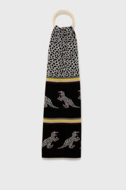 Ανδρικά Κασκόλ Μάλλινο κασκόλ PS Paul Smith μαύρο